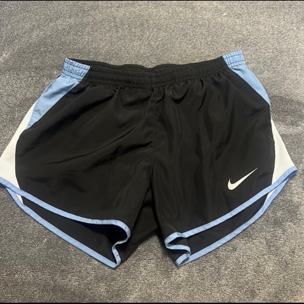 Nike Black and Blue Athletic Shorts